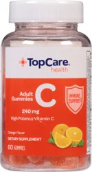TopCare Health Adult 240 mg High Potency Natural Orange Flavor Vitamin C 60 Gummies