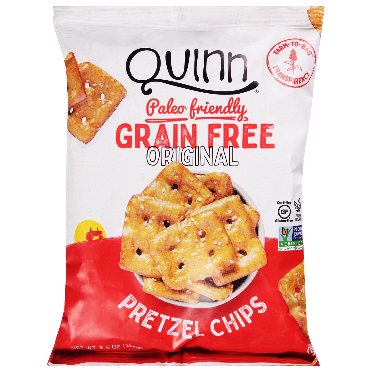 slide 10 of 13, Quinn Grain Free Original Pretzels Chips 5.5 oz, 5 oz