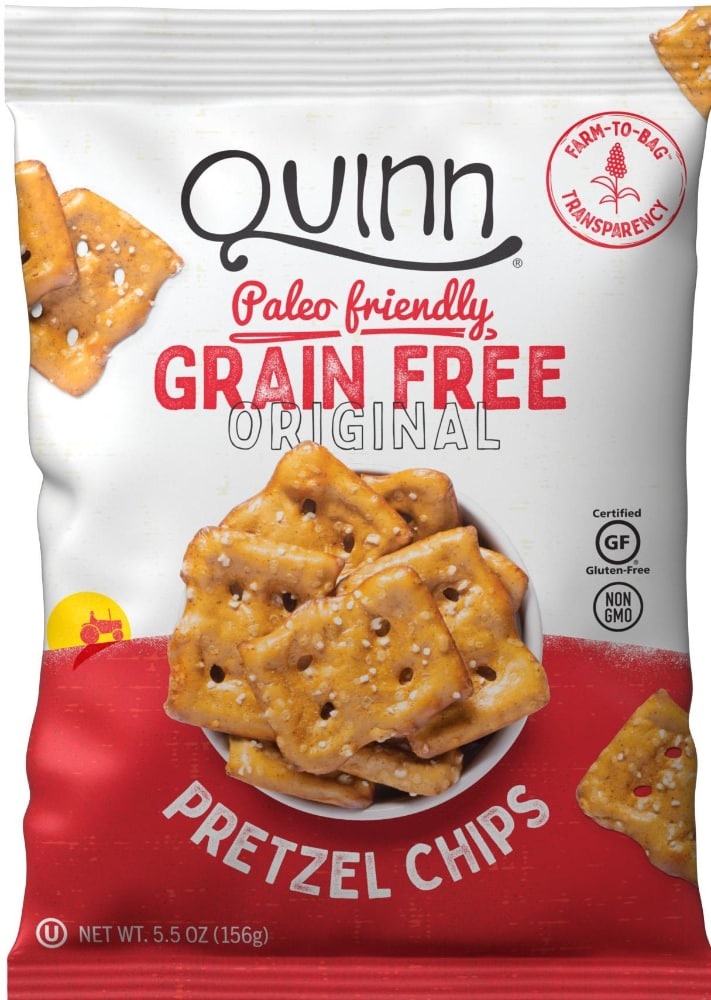 slide 1 of 1, Quinn Sea Salt Pretzel Chips, 5 oz