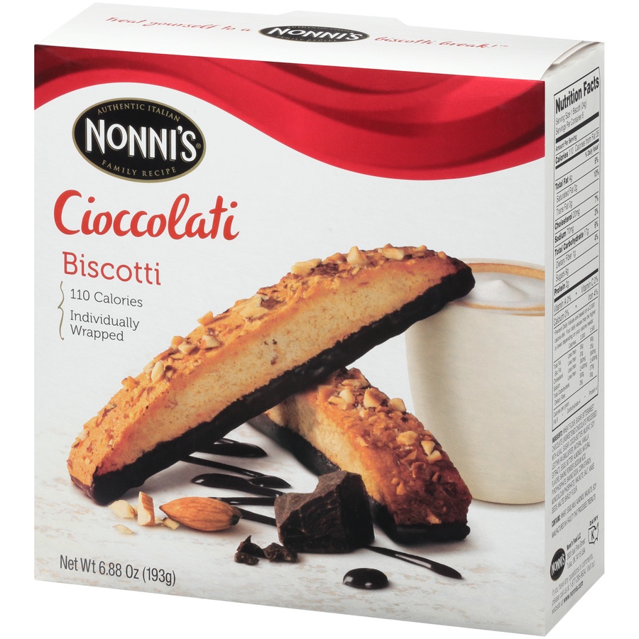 slide 3 of 15, Nonni's Nonni’s Cioccolati Biscotti, 8-count carton 6.88 oz, 8 ct