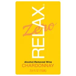 Relax Zero Alcohol-Removed Chardonnay White Wine, Germany, 750mL, <0.5% ABV