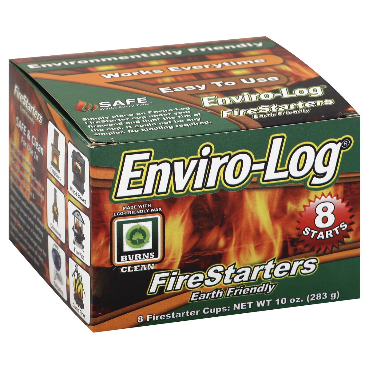 slide 5 of 5, Enviro-Log FireStarters 8 ea, 8 ct
