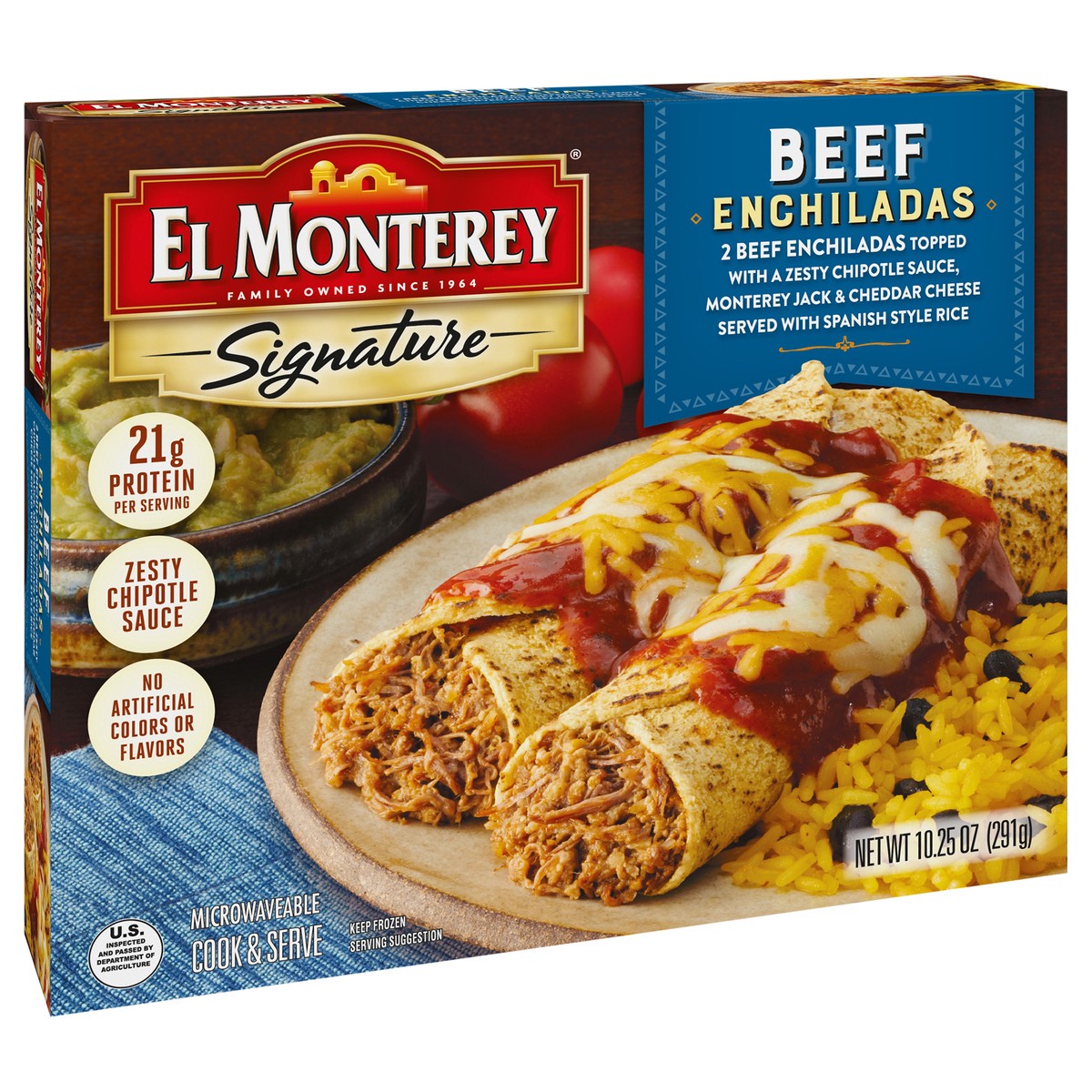 slide 4 of 9, El Monterey Signature Beef Enchiladas Box, 2 ct