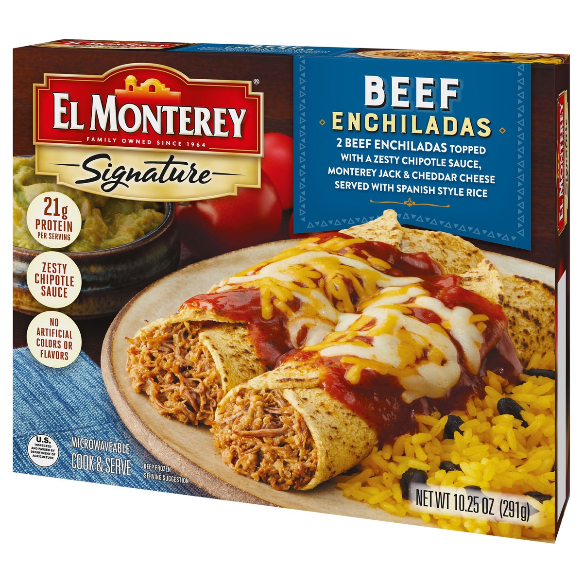 slide 5 of 9, El Monterey Signature Beef Enchiladas Box, 2 ct