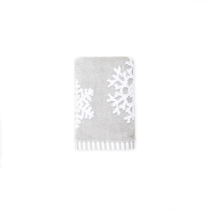 slide 1 of 1, Winter Wonderland Ice Crystals Fingertip Towel - Nickel, 1 ct