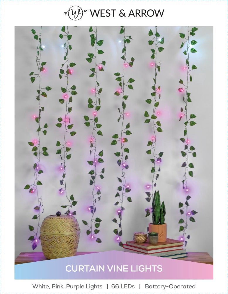 slide 1 of 1, LED Curtain Vine Lights, 1 ct