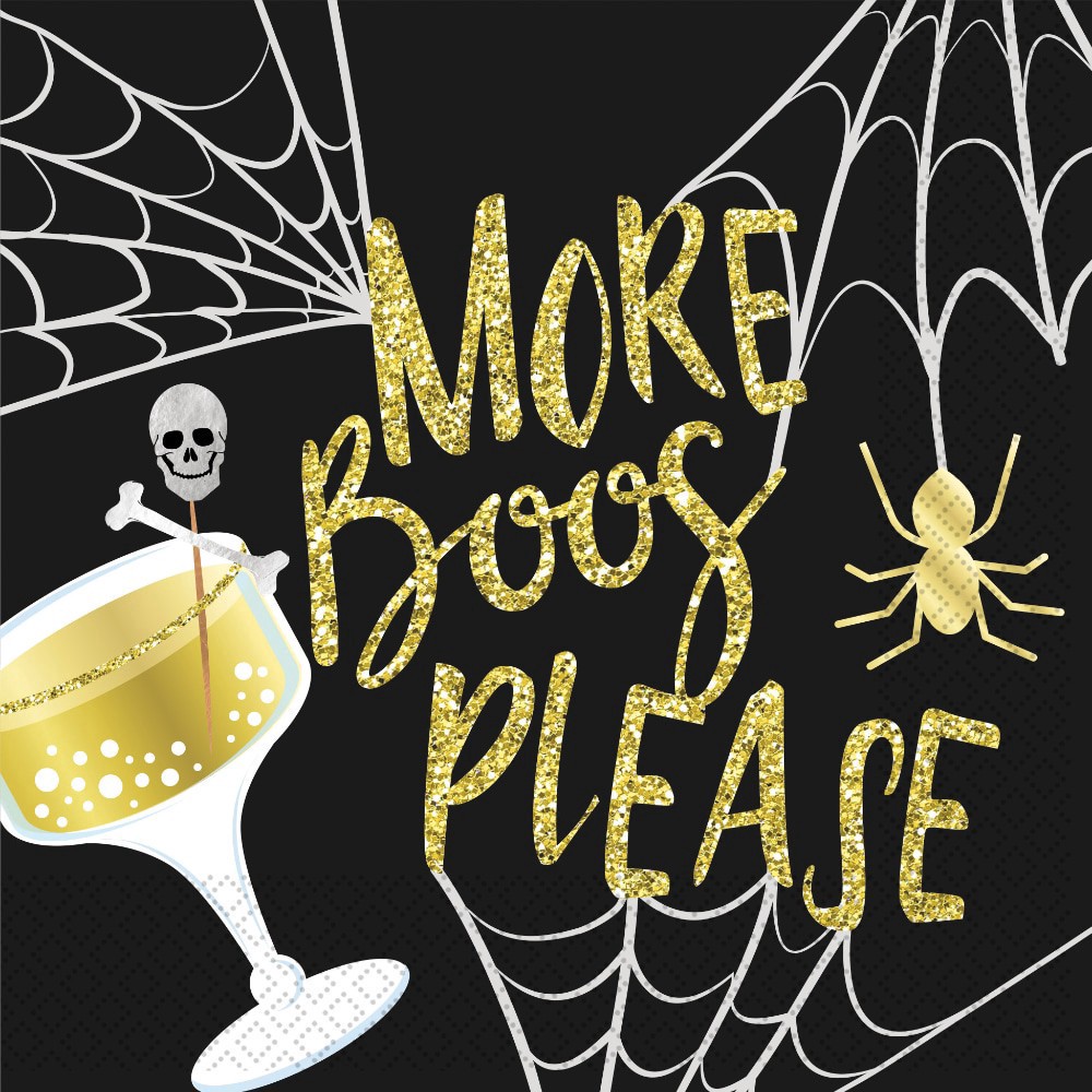 slide 1 of 1, Unique More Boos Please Napkins, 16 ct