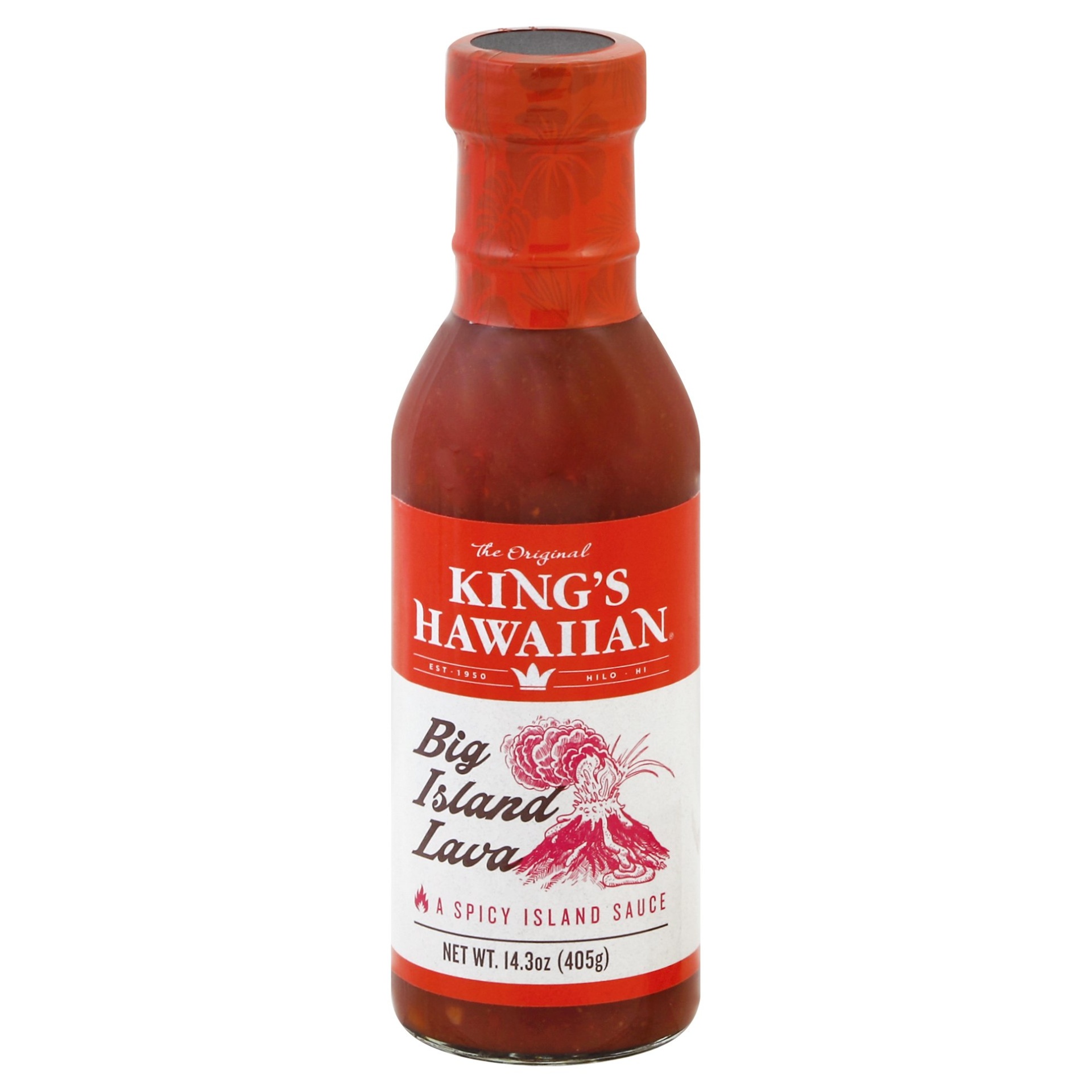 slide 1 of 1, King's Hawaiian BBQ Sauce Big Island Lava, 14.3 oz