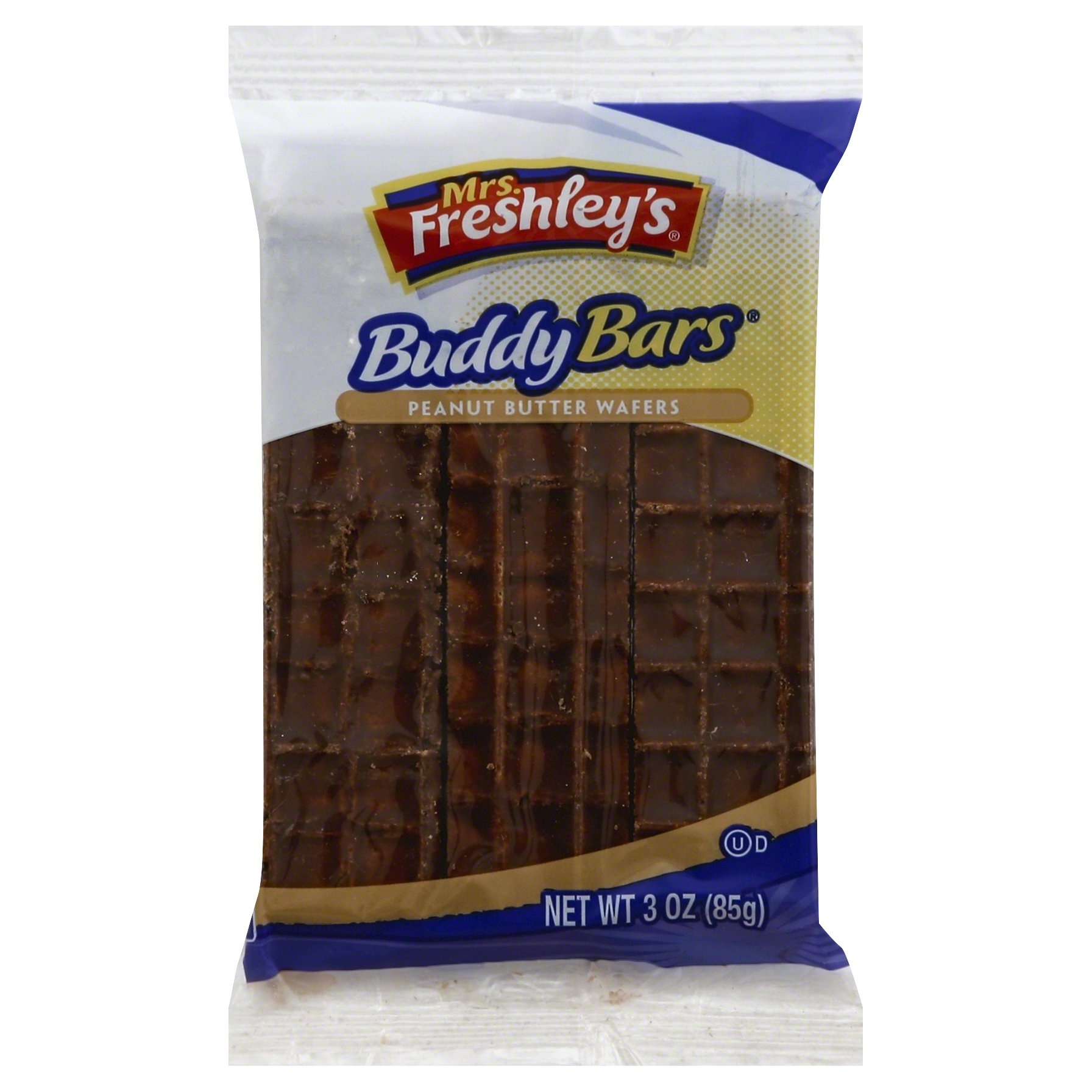 slide 1 of 1, Mrs. Freshley's Peanut Butter Wafers Buddy Bars, 3 oz