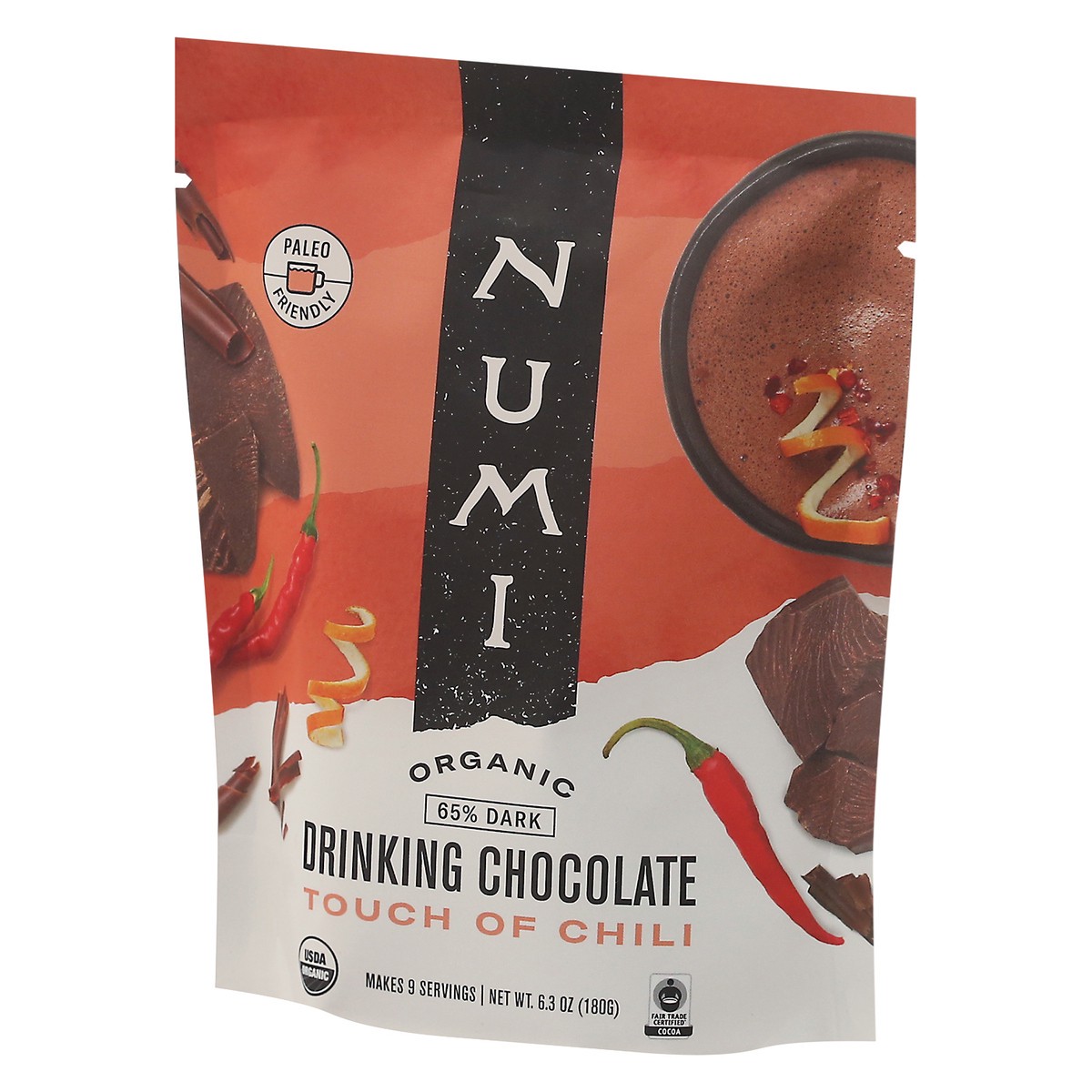 slide 2 of 13, Numi Org 65% Choc Touch Of Chili, 6.3 oz