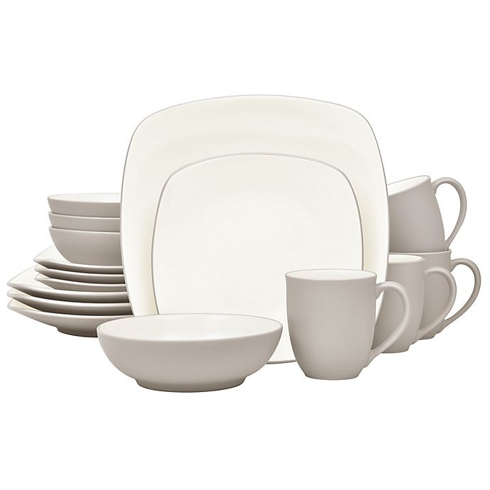 slide 1 of 1, Noritake Colorwave Square Dinnerware Set - Sand, 16 ct