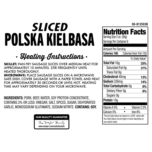 slide 4 of 5, FRESH FROM MEIJER Meijer Sliced Polska Kielbasa Sausage, 12 oz, 12 oz
