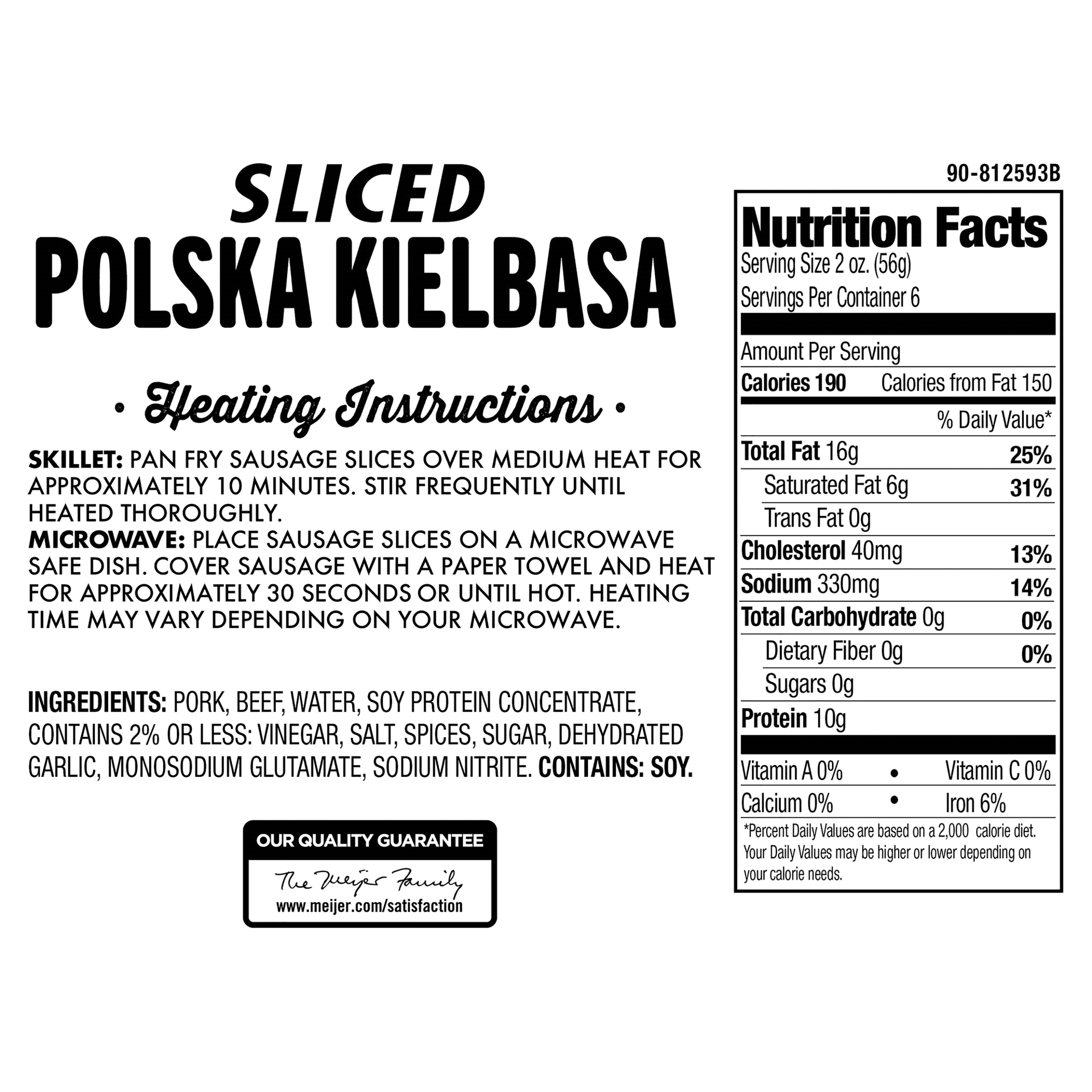 slide 5 of 5, FRESH FROM MEIJER Meijer Sliced Polska Kielbasa Sausage, 12 oz, 12 oz