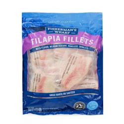 Fisherman's Wharf Tilapia Fillets Boneless Skinless Mild Flavor 5 lbs