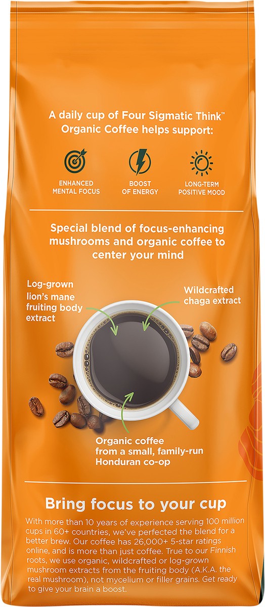 slide 3 of 4, Four Sigmatic Focus Organic Dark Roast Ground Coffee, 12 oz