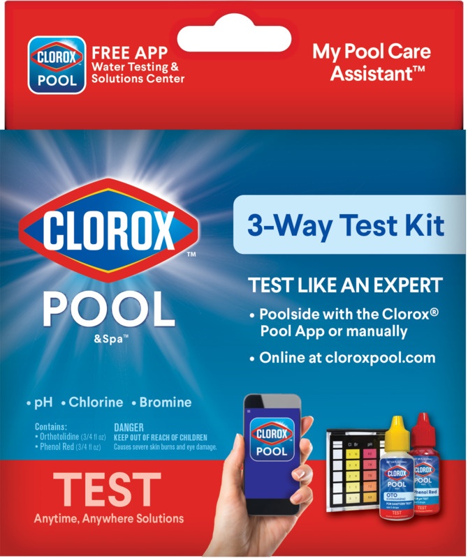 slide 1 of 1, Clorox Pool & Spa 3-Way Test Kit, 1 ct