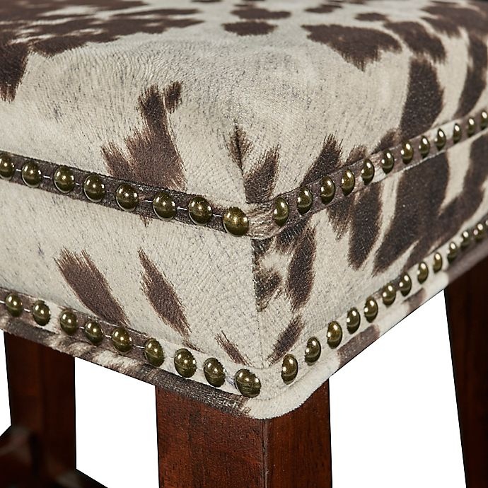 slide 5 of 7, Linon Home Walt Cow Print Counter Stool - Brown, 1 ct