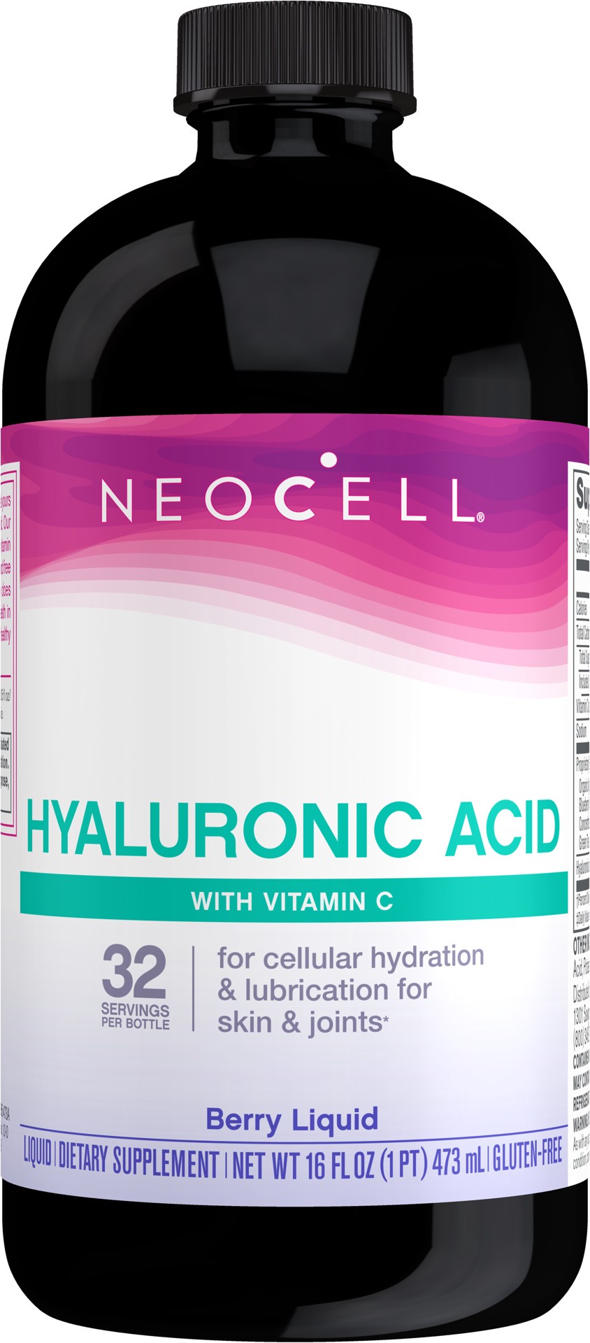 slide 1 of 5, NeoCell Hyaluronic Acid + Vitamin C Berry Liquid, 16 fl oz