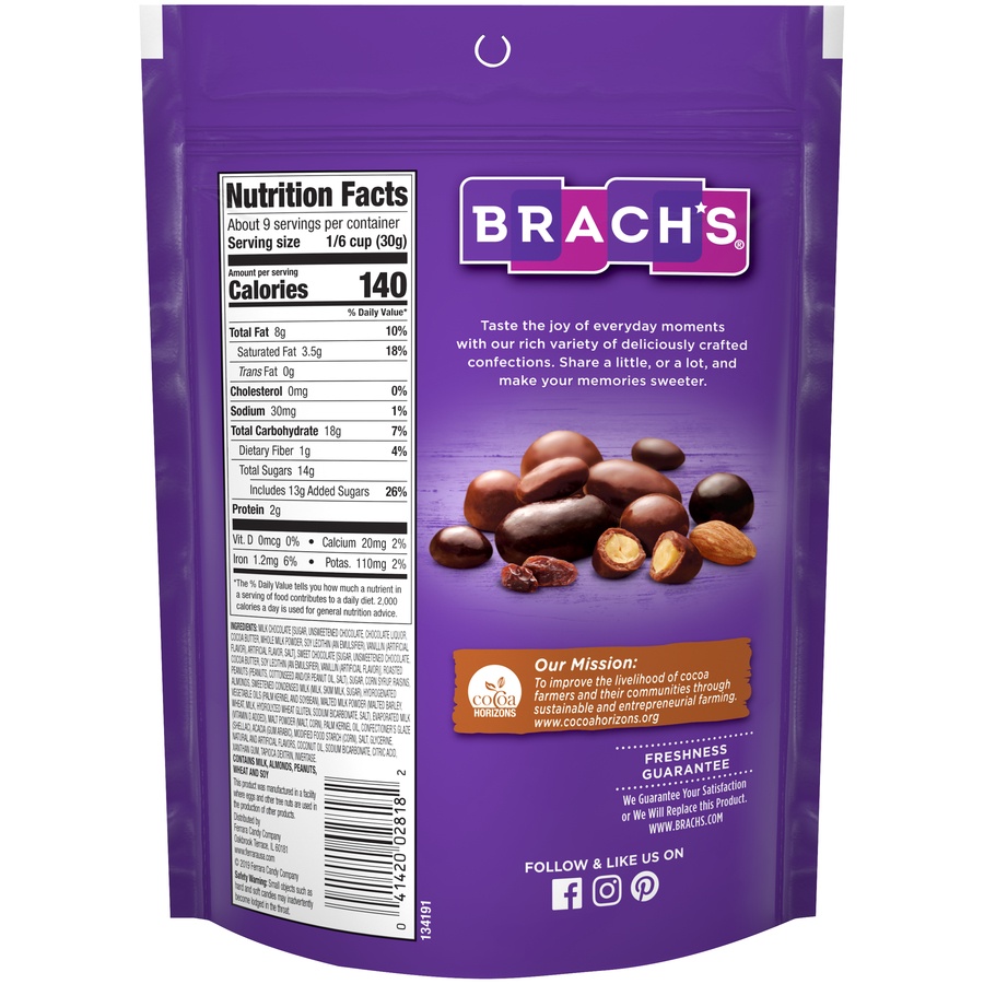 Ferrara Candy Company Brach's Milk & Dark Chocolate Bridge Mix 10 Oz ...