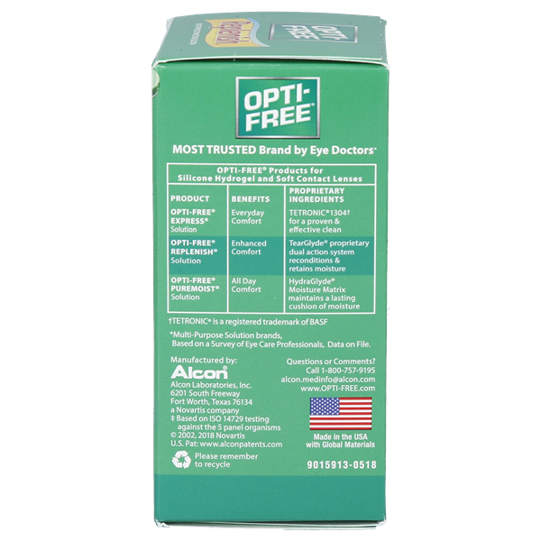 slide 9 of 13, OPTI-FREE Replenish Enhanced Comfort Multi Purpose Disinfecting Solutions, 2 fl oz