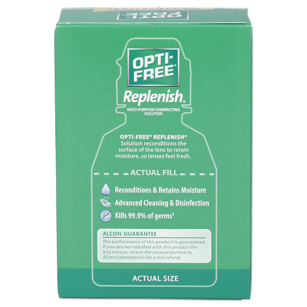 slide 2 of 13, OPTI-FREE Replenish Enhanced Comfort Multi Purpose Disinfecting Solutions, 2 fl oz