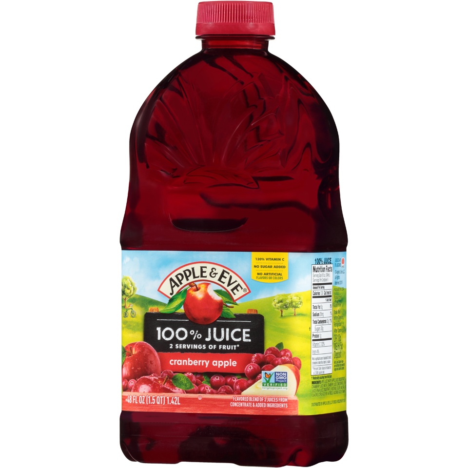 slide 3 of 8, Apple & Eve Cran-Apple Juice, 48 fl oz