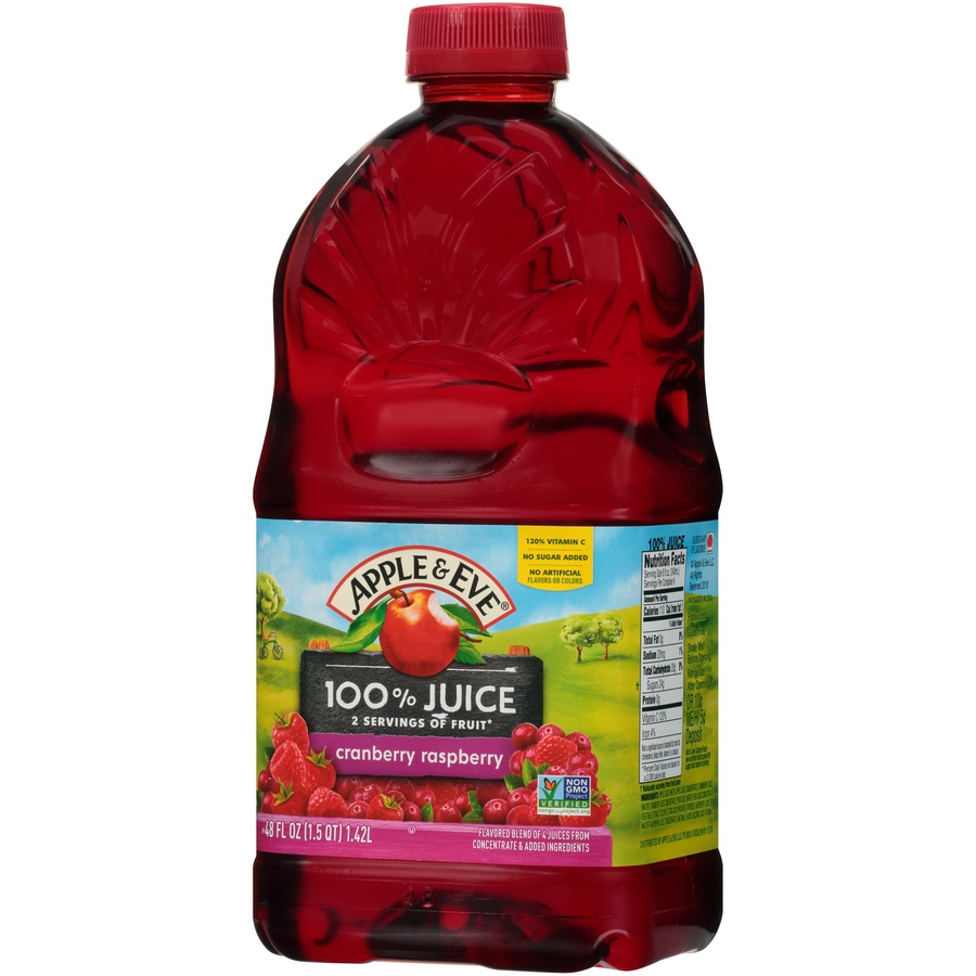 slide 3 of 8, Apple & Eve Cranberry Raspberry Juice, 48 fl oz