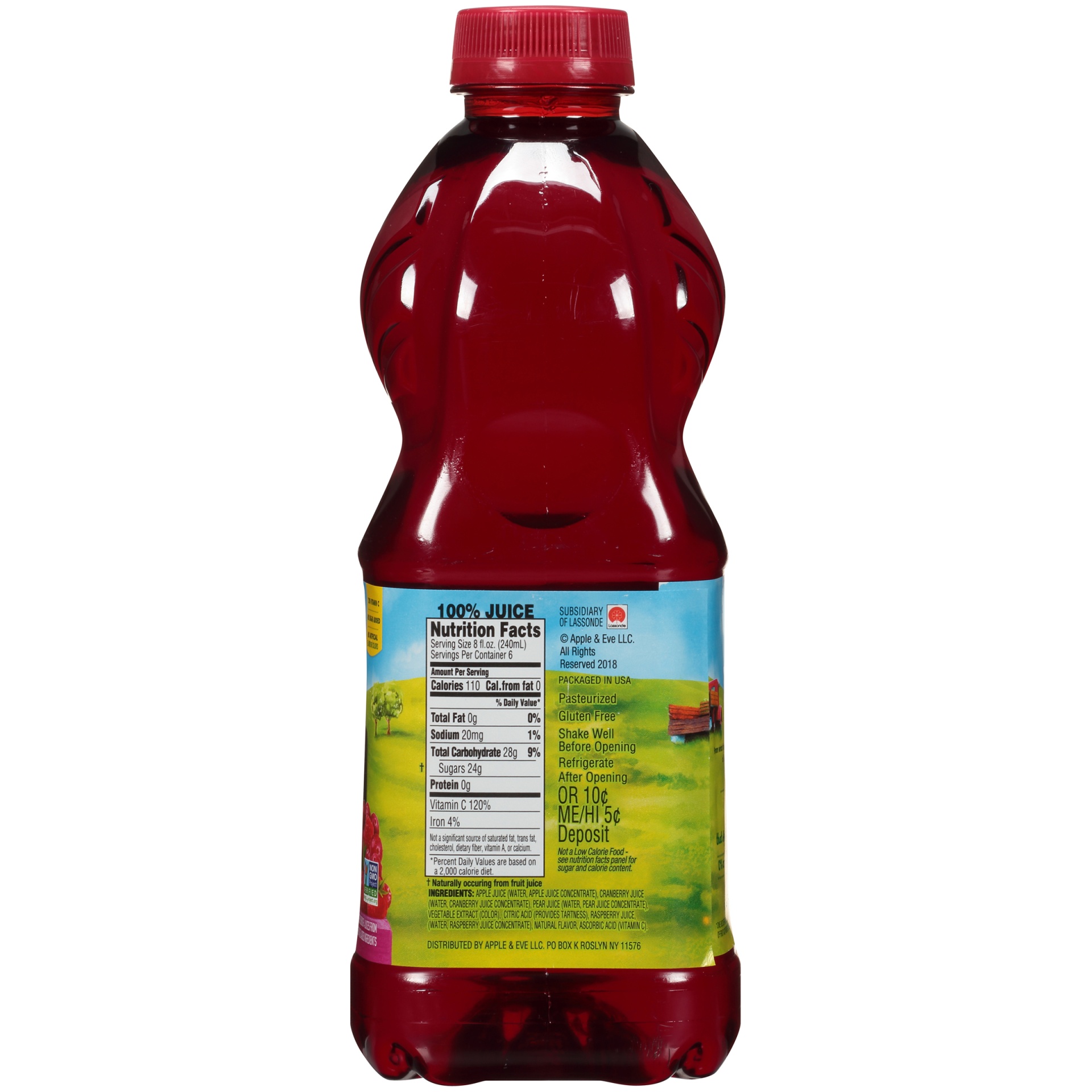 slide 5 of 8, Apple & Eve Cranberry Raspberry Juice, 48 fl oz