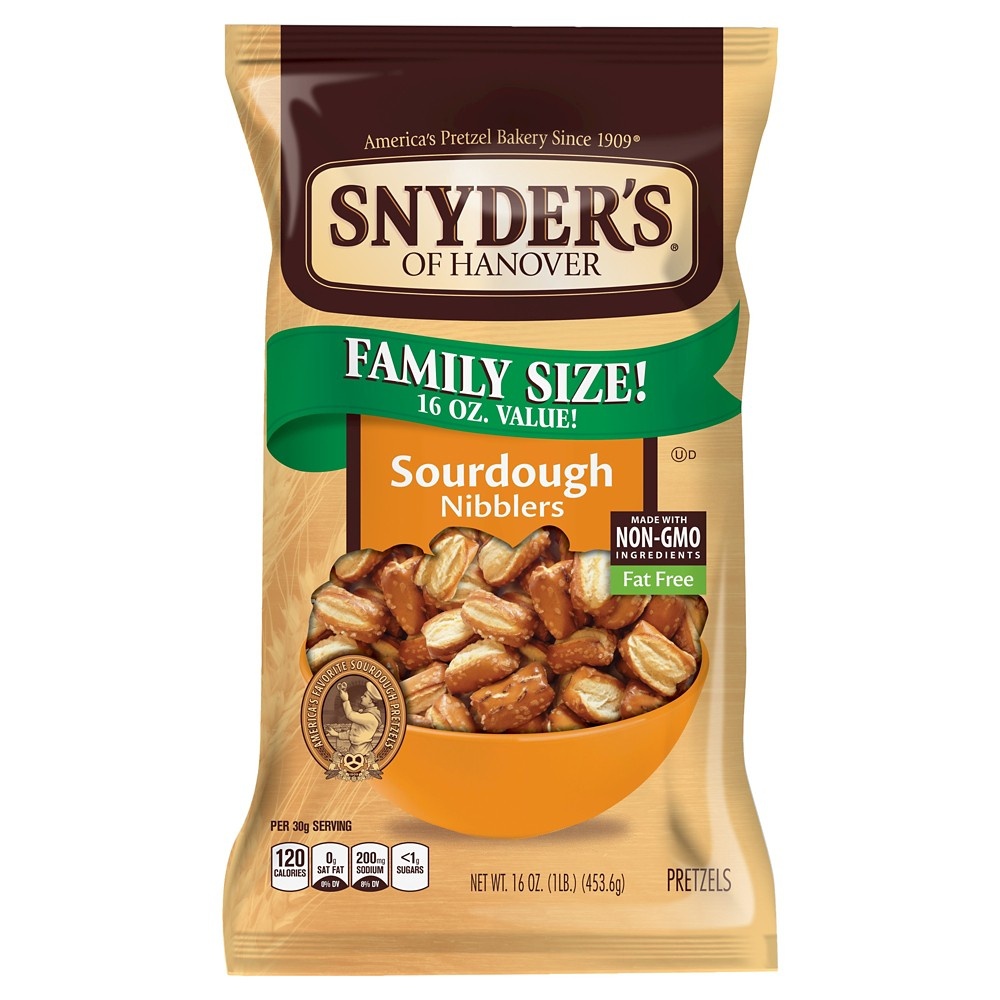 slide 2 of 3, Snyder's of Hanover Sourdough Nibblers Pretzels, 16 oz