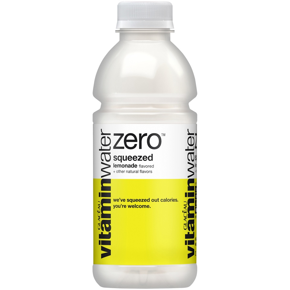 slide 2 of 5, Vitaminwater Zero Sugar Squeezed, Electrolyte Enhanced Water W/ Vitamins, Lemonade Drink, 20 Fl Oz, 20 fl oz