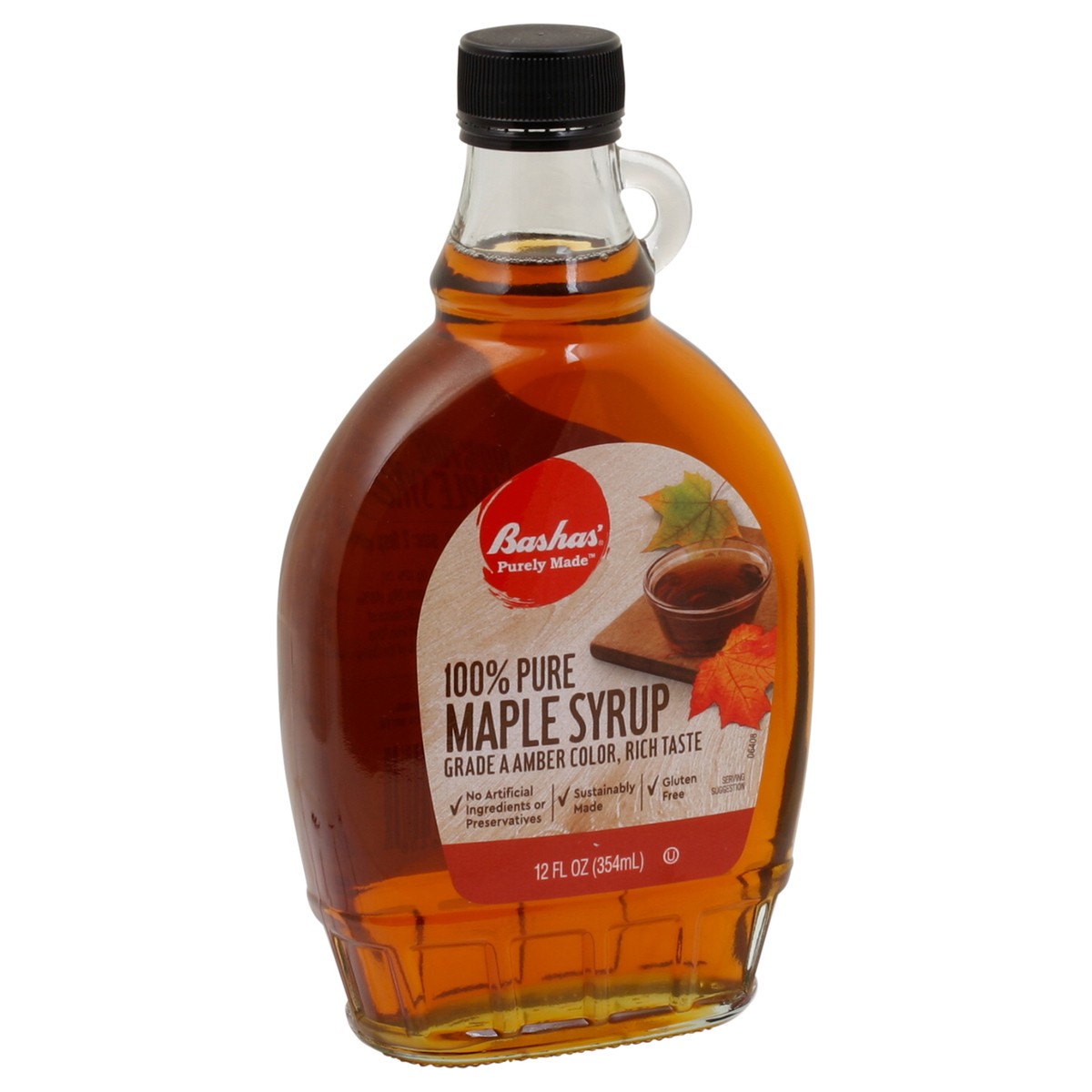 slide 12 of 15, Bashas 100% Maple Syrup, 12 oz
