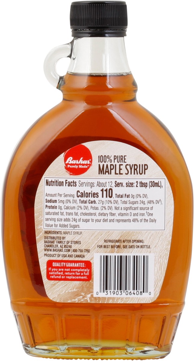 slide 3 of 15, Bashas 100% Maple Syrup, 12 oz
