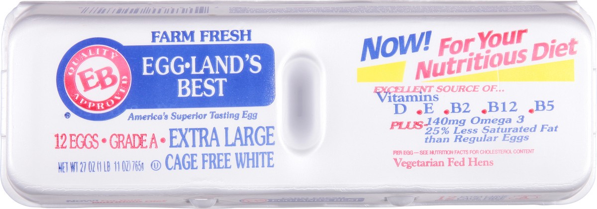 slide 2 of 12, Eggland's Best White Cage Free Extra Large Eggs 12 Each, 12 ct