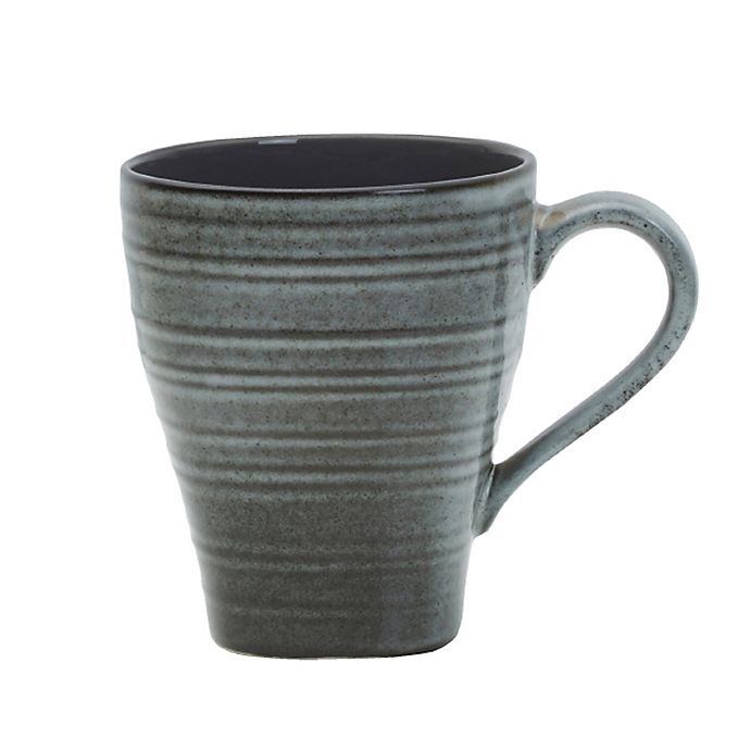 slide 1 of 1, Mikasa Swirl Speckle Square Mug - Graphite, 1 ct