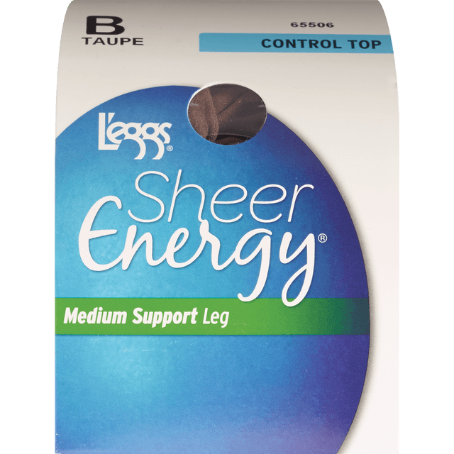 slide 1 of 1, L'eggs Sheer Energy Pantyhose - Size B - Taupe, 1 ct