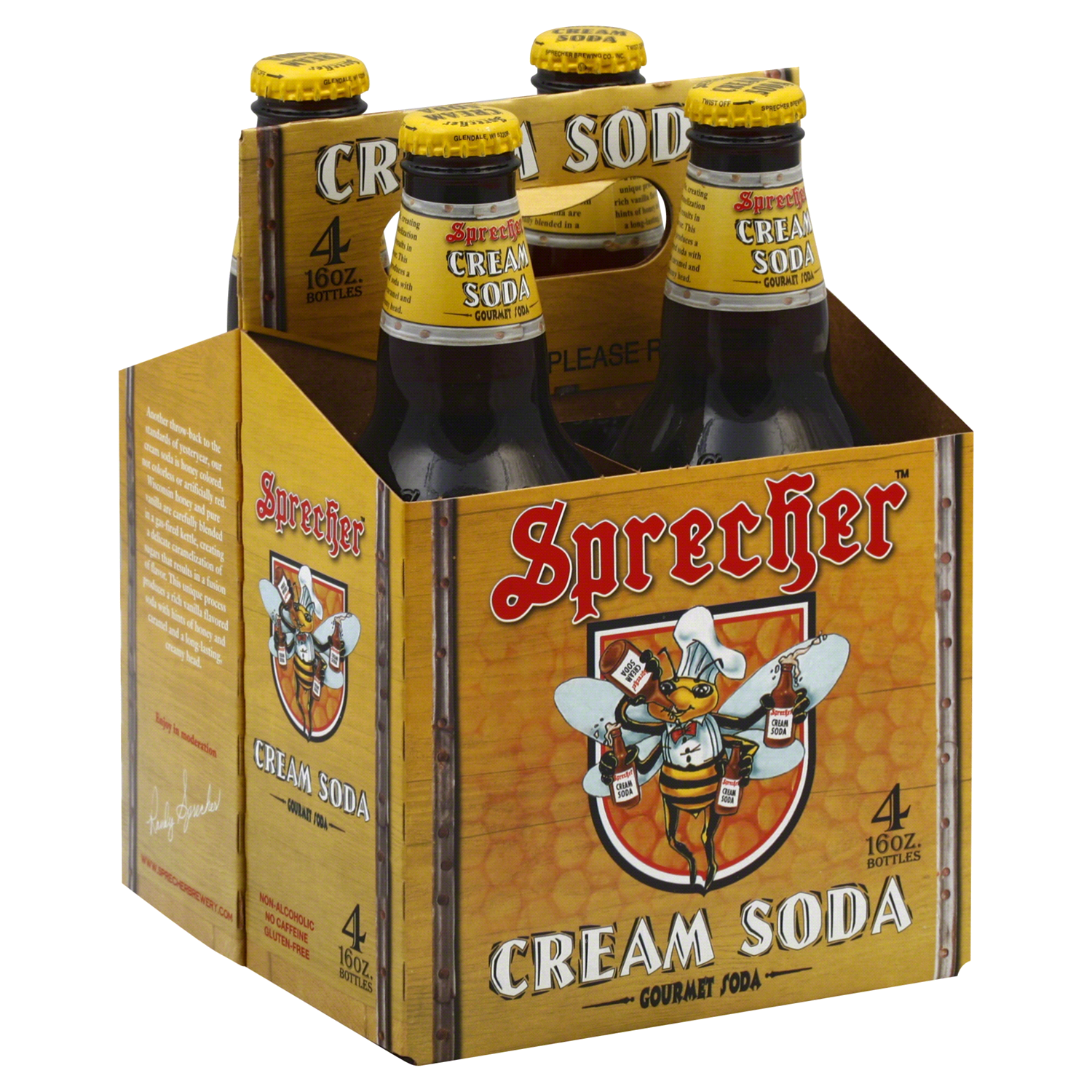 slide 1 of 1, Sprecher Cream Soda Bottles - 4 ct; 16 oz, 4 ct; 16 oz