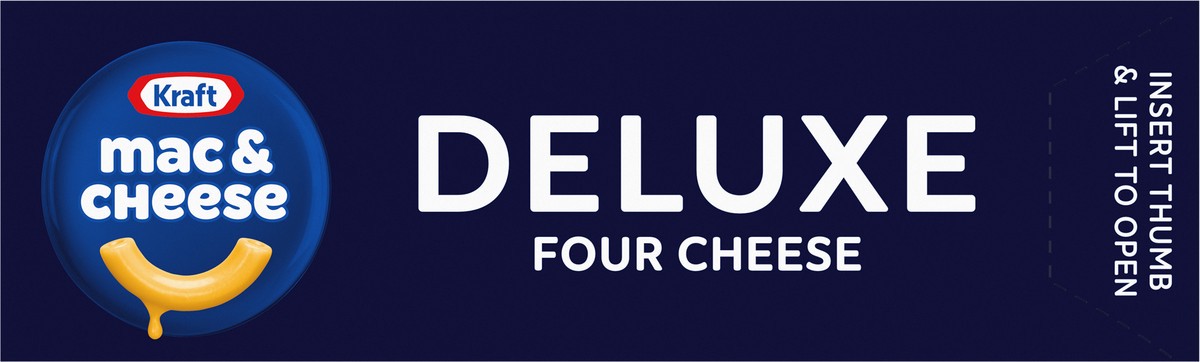 slide 5 of 9, Kraft Deluxe Four Cheese Macaroni and Cheese Dinner, 14 oz