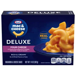 Kraft Deluxe Four Cheese Macaroni & Cheese Dinner, 14 oz Box