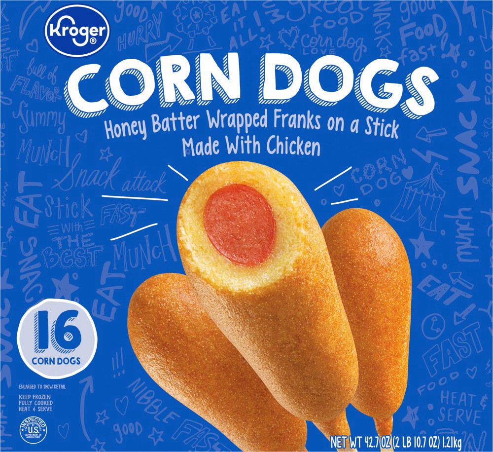 slide 4 of 4, Kroger Corn Dogs, 16 ct; 42.7 oz