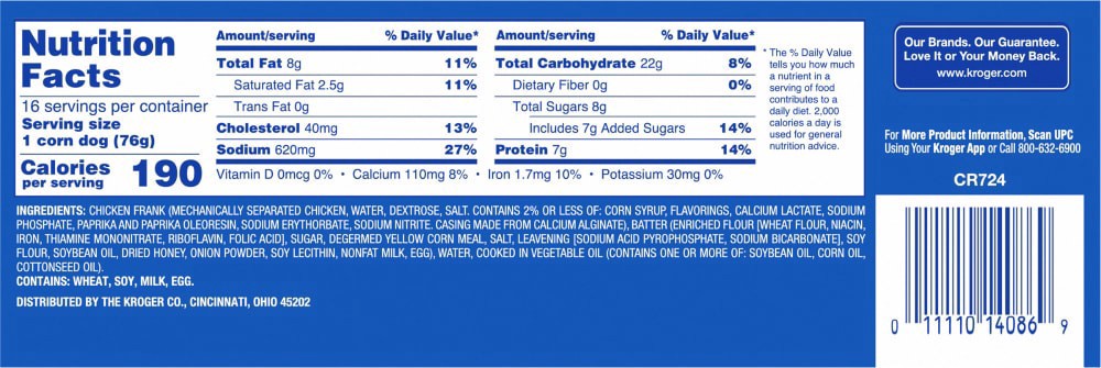 slide 2 of 4, Kroger Corn Dogs, 16 ct; 42.7 oz