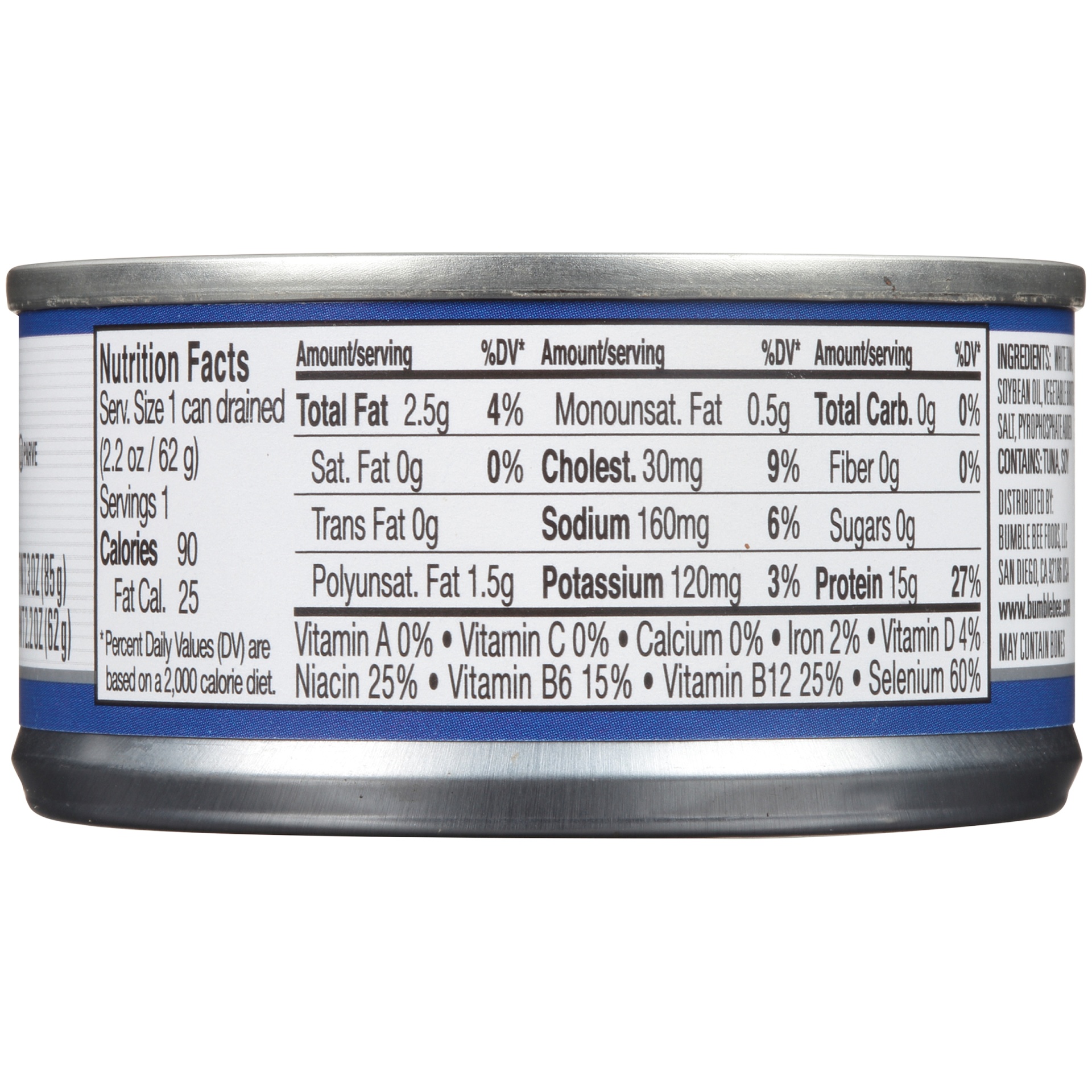 slide 6 of 8, Bumble Bee Solid White Albacore Tuna in Vegetable Oil 3-3 oz. Cans, 9 oz