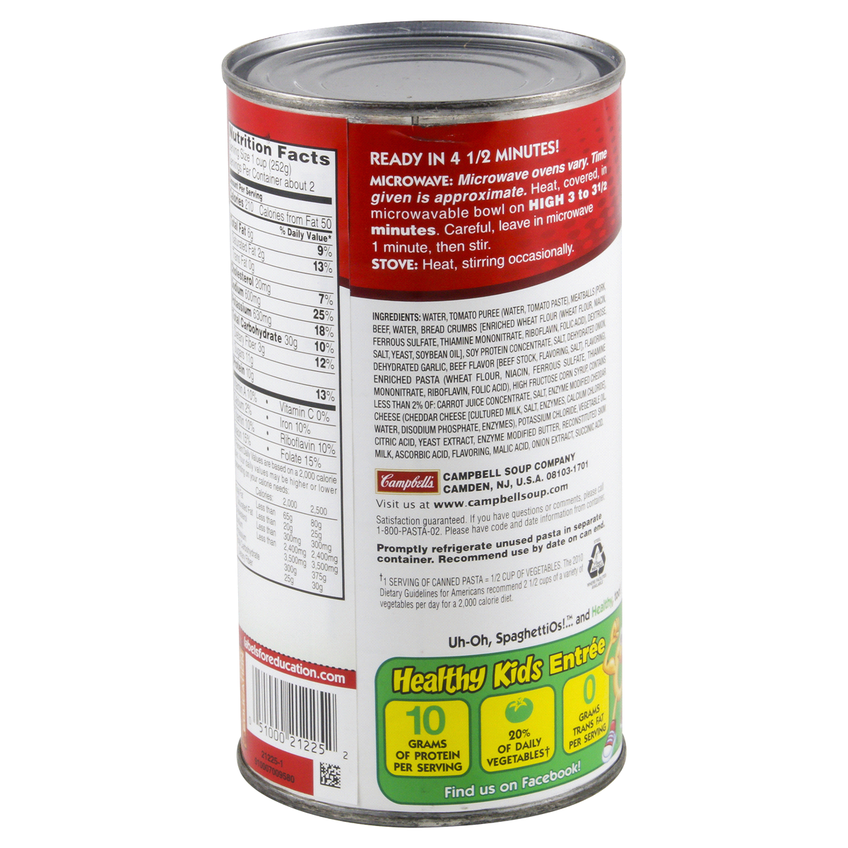 Spaghettios With Meatballs 22 2 Oz Shipt