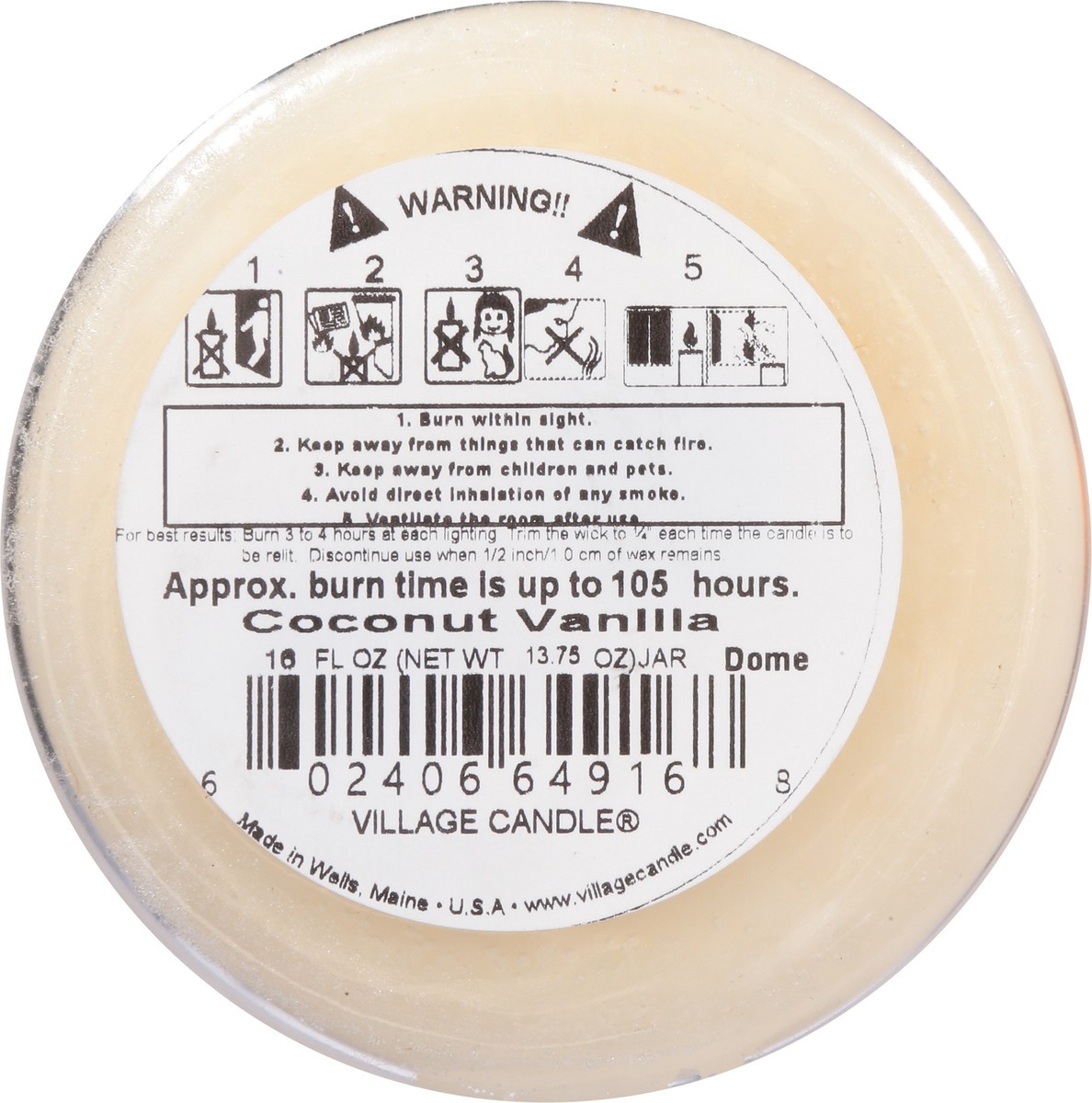 slide 5 of 9, Village Candle Coconut Vanilla Candle 1 ea, 1 ct