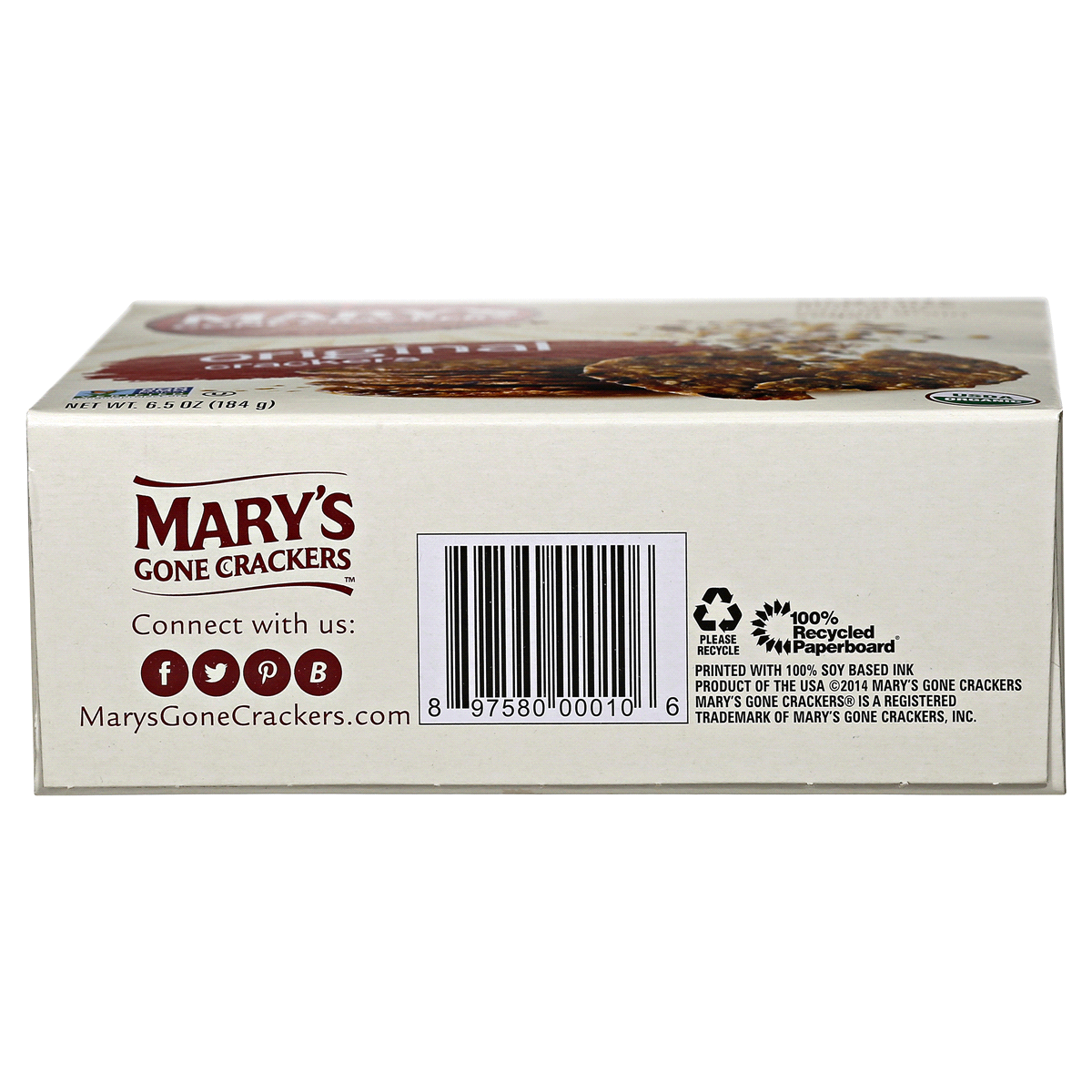 slide 6 of 6, Mary's Gone Crackers Organic Original Crackers 6.5 oz, 6.5 oz