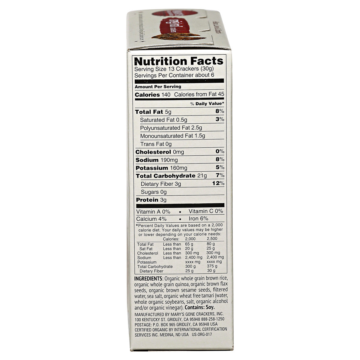 slide 5 of 6, Mary's Gone Crackers Organic Original Crackers 6.5 oz, 6.5 oz