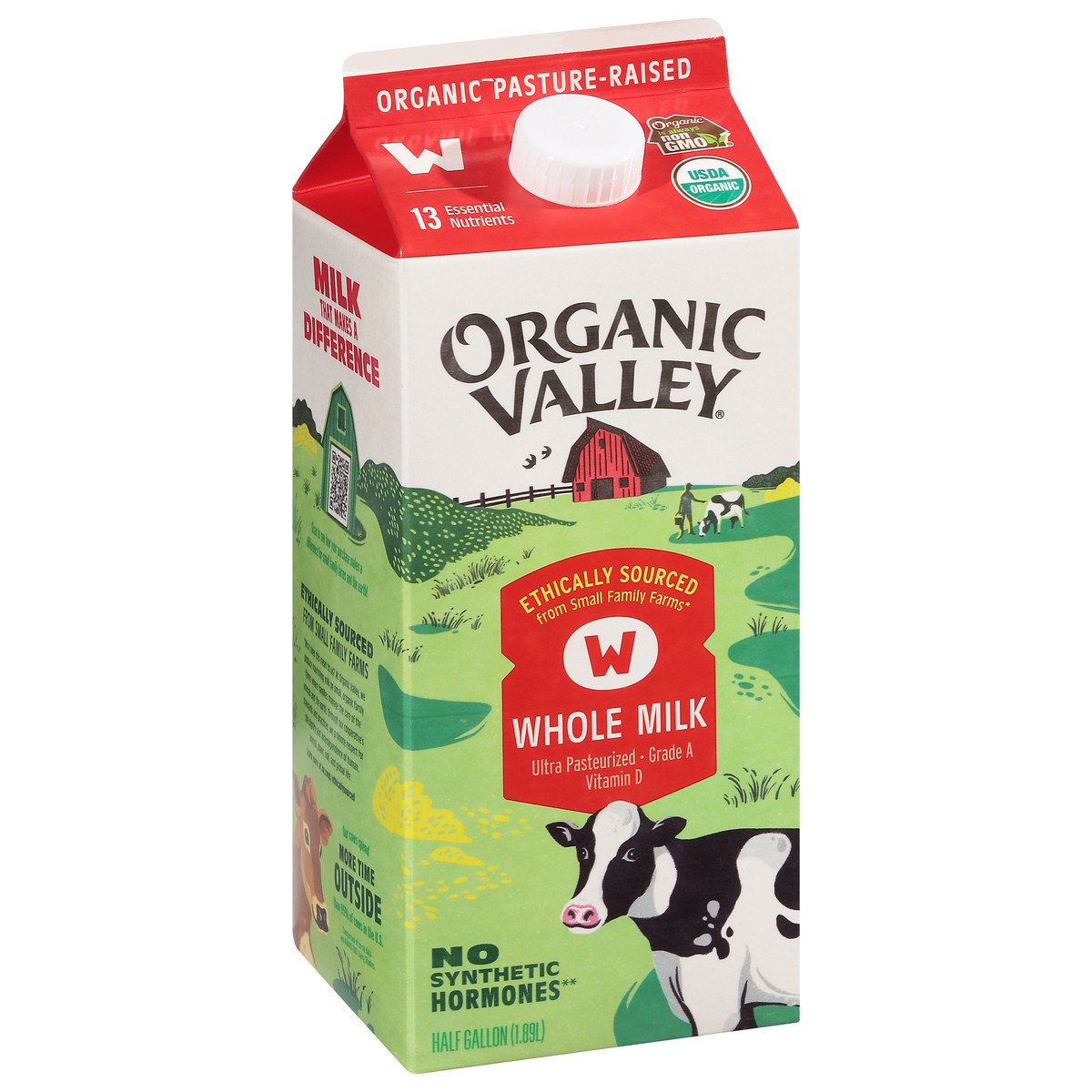 slide 4 of 11, ORGANIC VALLEY Organic Whole Milk, 64 oz, 64 oz