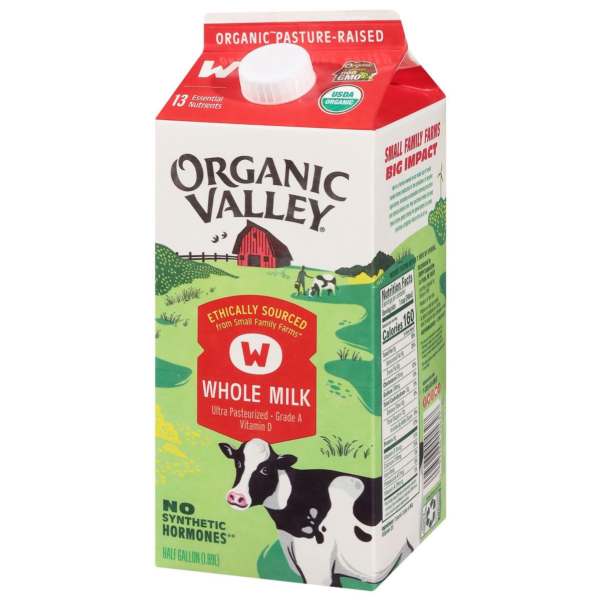 slide 5 of 11, ORGANIC VALLEY Organic Whole Milk, 64 oz, 64 oz