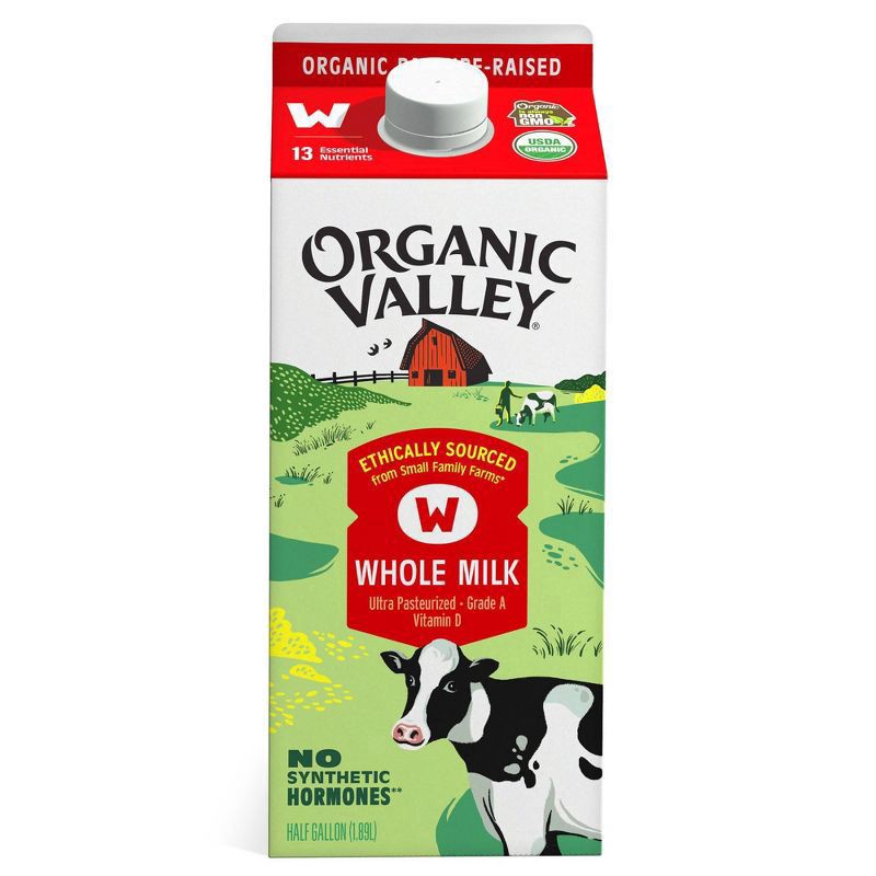 slide 1 of 11, ORGANIC VALLEY Organic Whole Milk, 64 oz, 64 oz