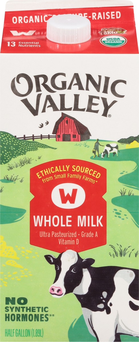 slide 9 of 11, ORGANIC VALLEY Organic Whole Milk, 64 oz, 64 oz