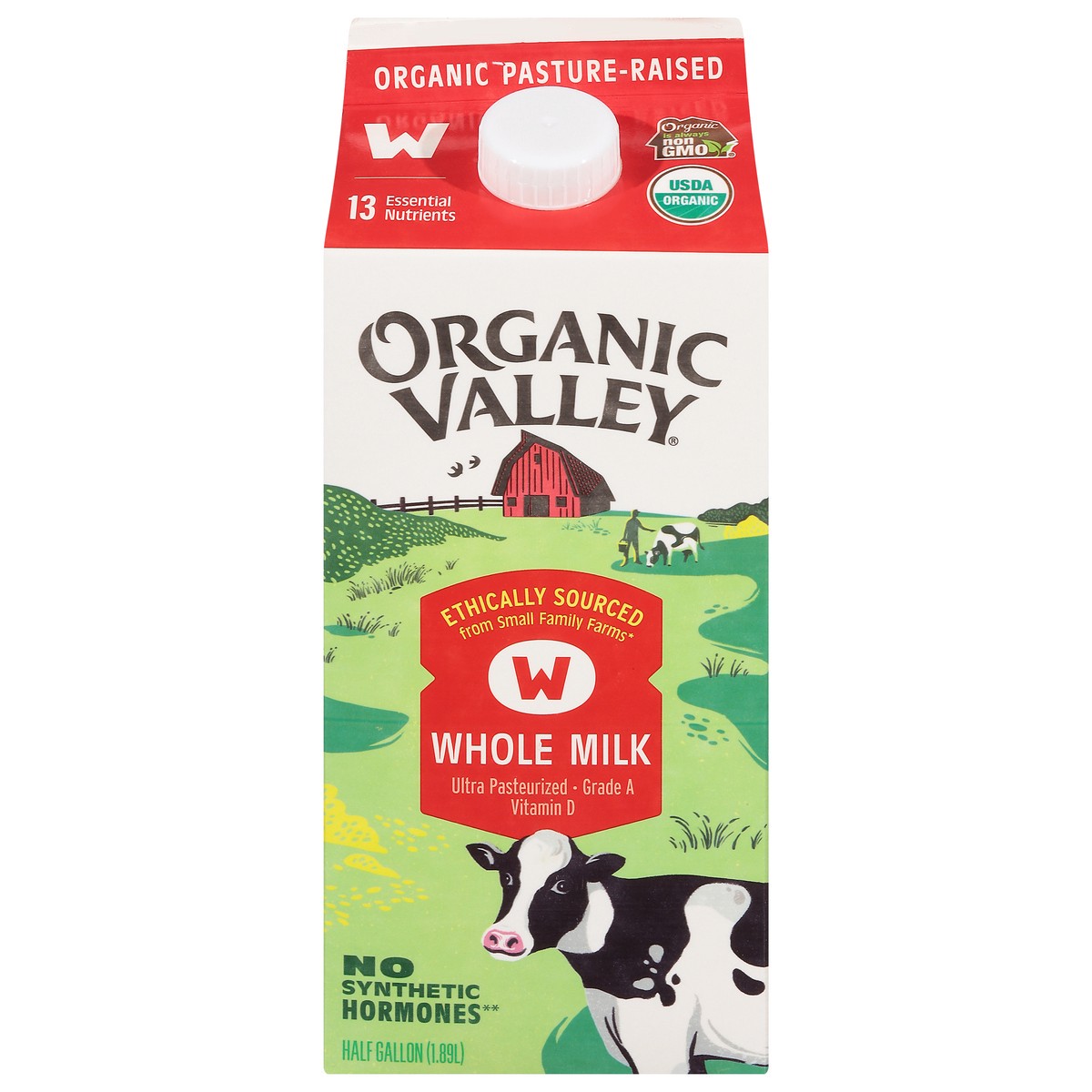 slide 11 of 11, ORGANIC VALLEY Organic Whole Milk, 64 oz, 64 oz